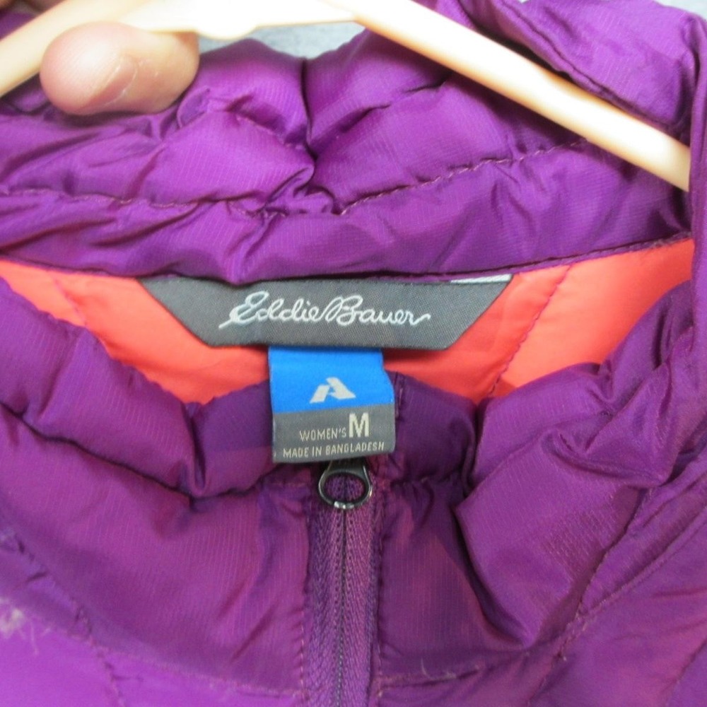 Eddie Bauer First Ascent Down Jacket Womens Medium Purple StormDown 800 Puffer - Picture 8 of 14